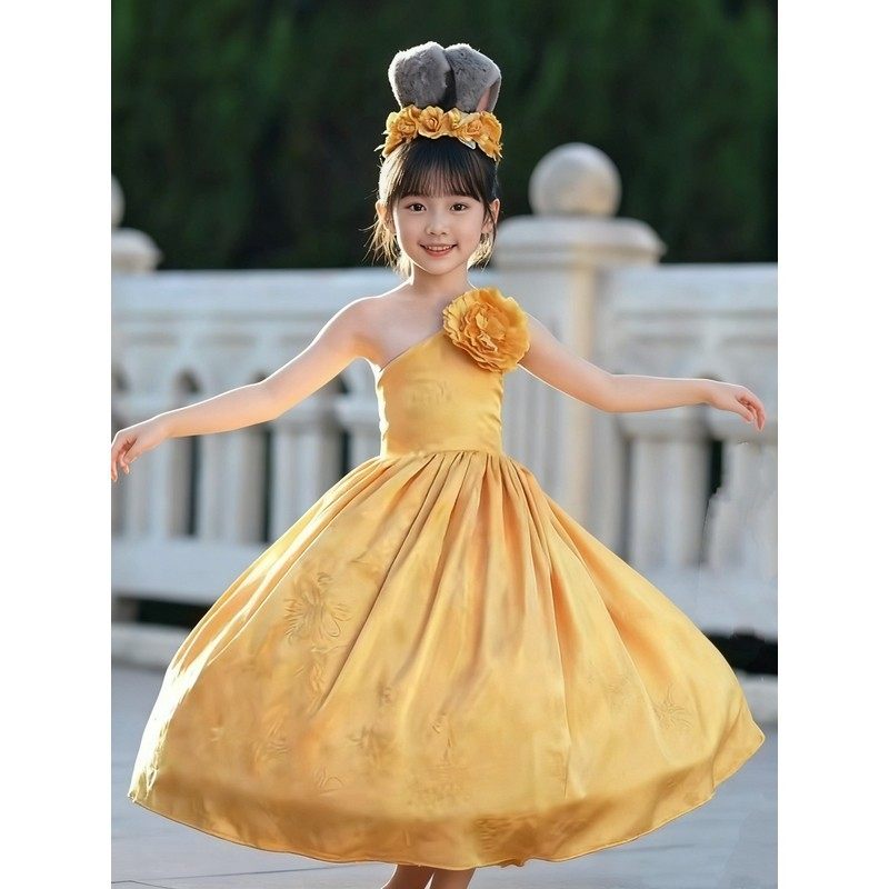 疯狂动物城2朱迪cos服老鼠女儿同款黄色连衣裙Zootopia演出服