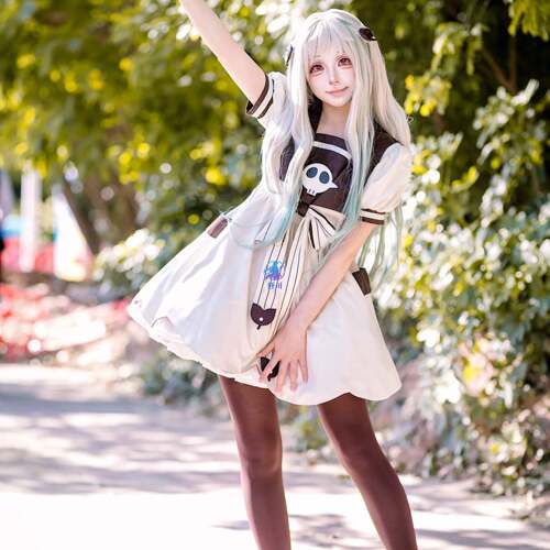 地缚少年花子君cos服八寻宁宁cos服女衣服白连衣裙cosplay套装
