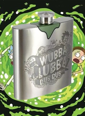 Rick and Morty瑞克和莫蒂酒壶水杯酒瓶托C137周边不锈钢印花水壶