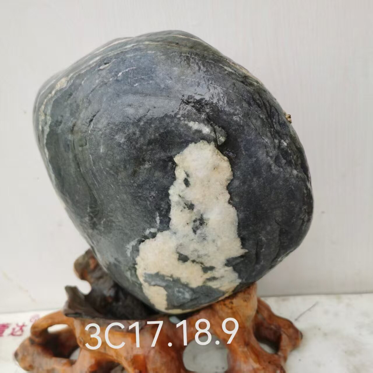 天然原石无打磨画面人物奇石汉江长江石假山文字石桌面招财摆件