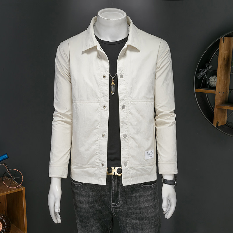 2026男士春秋季工装商务休闲时尚修身夹克外套8259P165，男装夹克，电商D220