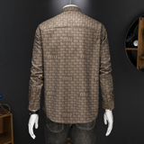 2026年男士春秋季新款字母印花长袖宽松衬衫外套时尚衬衣2006P135，男装衬衫，电商D220