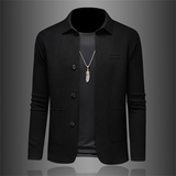 针织羊毛外套男士秋冬新款韩版修身潮流时尚翻领毛衣开衫8235P155，男装针织衫/毛衣，电商D220