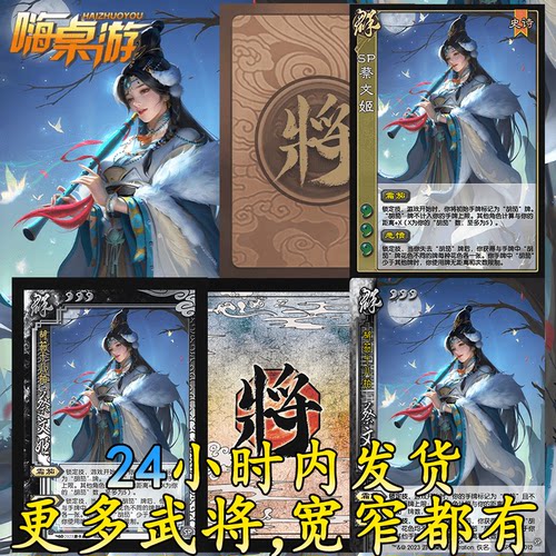 三国新UI杀乐蔡文姬SP十周年群英荟萃桌游扩展包自印武将全套卡牌
