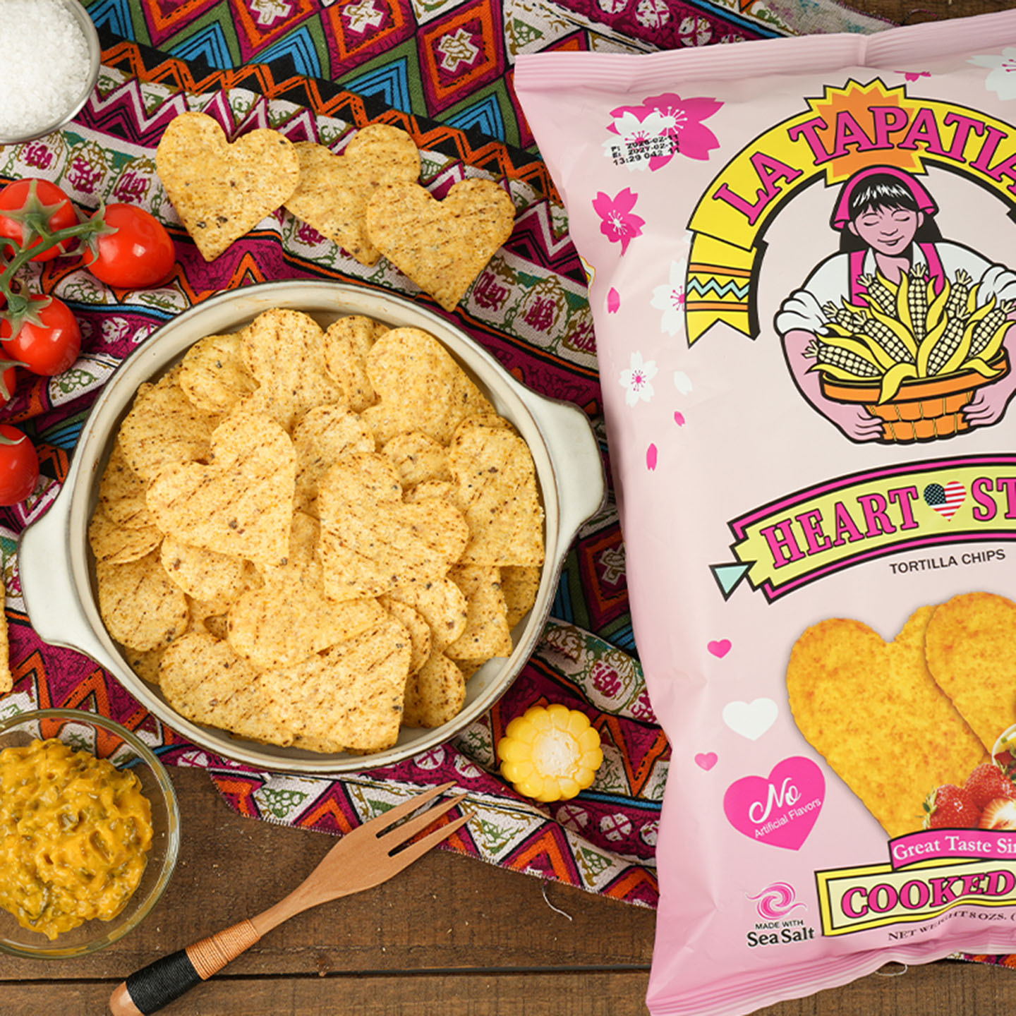 墨西哥少女玉米片原味心形玉米片226g美国进口粗粮代餐零食品小吃