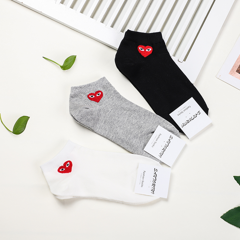 【袜子】韩国爱心眼睛浅口袜