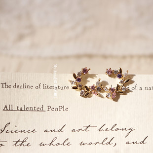 「枝蔓弯」点缀耳畔~清新精致小巧超仙花朵925银耳钉蚊香盘耳夹