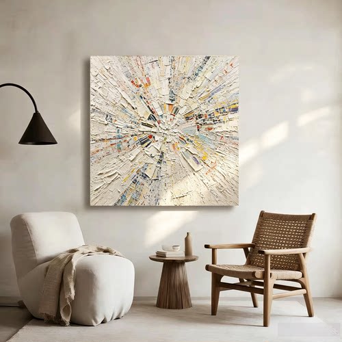 MUMO.纯手绘油画现代抽象立体肌理客厅玄关装饰画艺术感沙发挂画