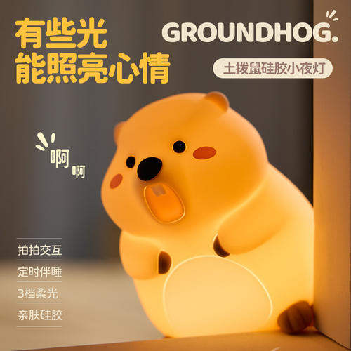 创意土拨鼠小夜灯可爱送女生礼物