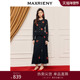 刺绣针织宽松半裙高腰黑色半身裙廓形中长裙 MAXRIENY玫瑰千金套装