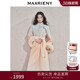 MAXRIENY高级气质感毛呢外套丁达尔渐变中长款 羊毛大衣女