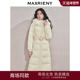 外套 刺绣丝绒米白色羽绒服女国风长款 商场同款 MAXRIENY新中式