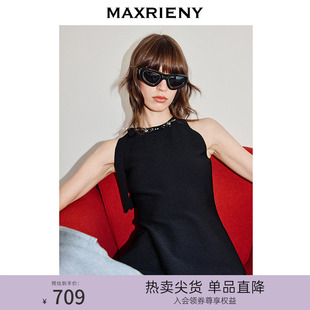 女25夏款 MAXRIENY法式 鐘擺型套頭針織衫 氣質(zhì)修身 浪漫感修身 上衣