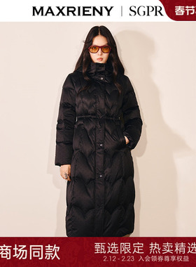 【SGPR】茧型羽绒服过膝长款25冬款绗缝立领保暖外套