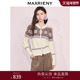 MAXRIENY慵懒复古感拉链外套25冬费尔岛穿搭提花宽松H型长袖 上衣