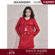 MAXRIENY千金小香风红色外套女冬款 气质高级感新年红氛围感穿搭