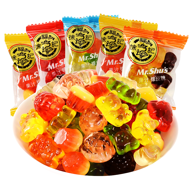 徐福记果汁软糖橡皮糖500g