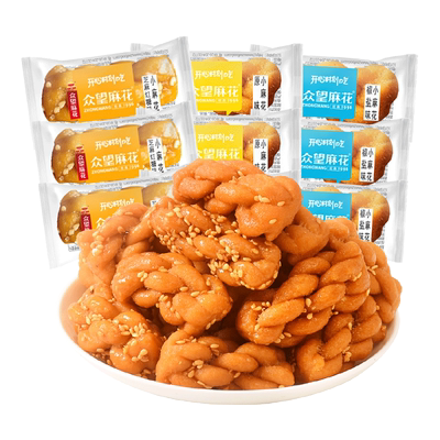 众望小麻花500g短麻花小吃零食