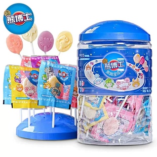 徐福记网红星座棒棒糖熊博士儿童糖果水果糖桶装整箱零食