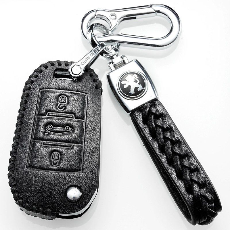 东风508标致308钥匙套408新5008汽车3008真皮4008套2008标志包扣