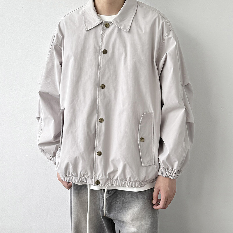 24LINE秋季拉链翻领工装外套