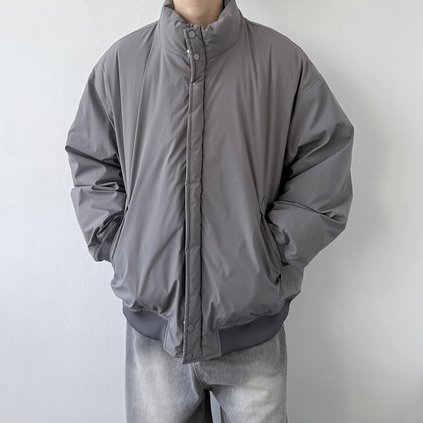 24LINE冬季保暖加厚立领羽绒服