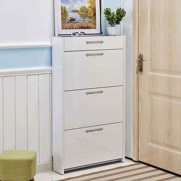Buy Simple Modern White Piano Paint Shoe Cabinet Dump Shoe Cabinet
