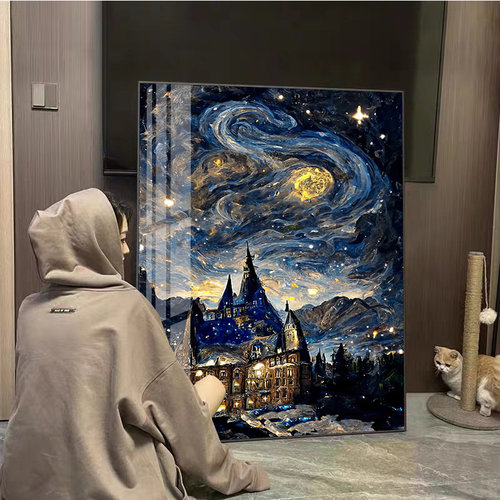梵高星空新款线绣十字绣
