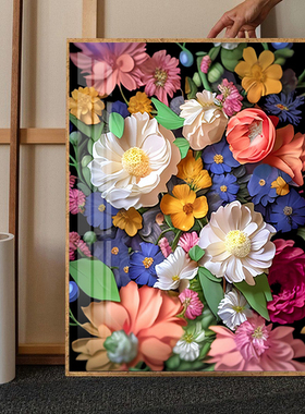 繁花似锦十字绣2025年新款线绣客厅手工刺绣卧室餐厅花卉简约现代