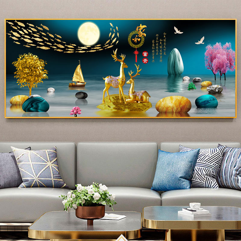 万事兴十字绣简约大气