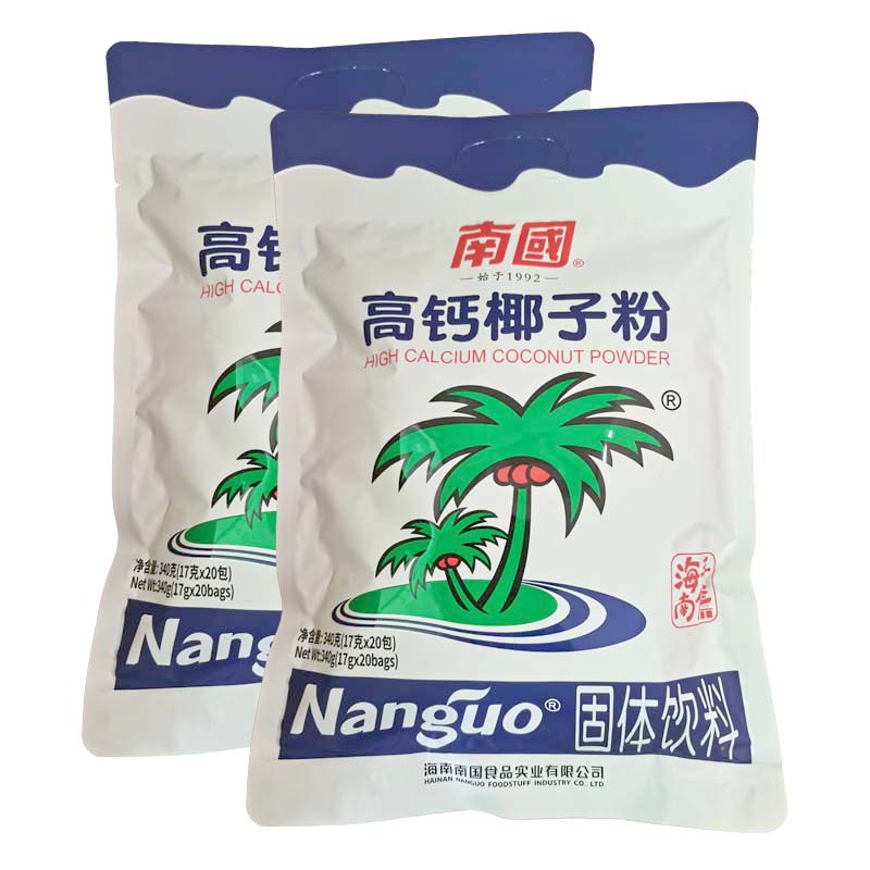 海南特产南国高钙椰子粉340gx2包速溶椰味醇香早餐代餐食品