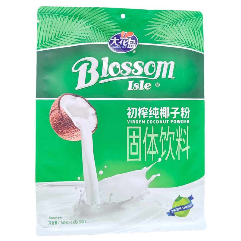 海南特产大花岛初榨纯椰子粉340g传统工艺代餐独立小条
