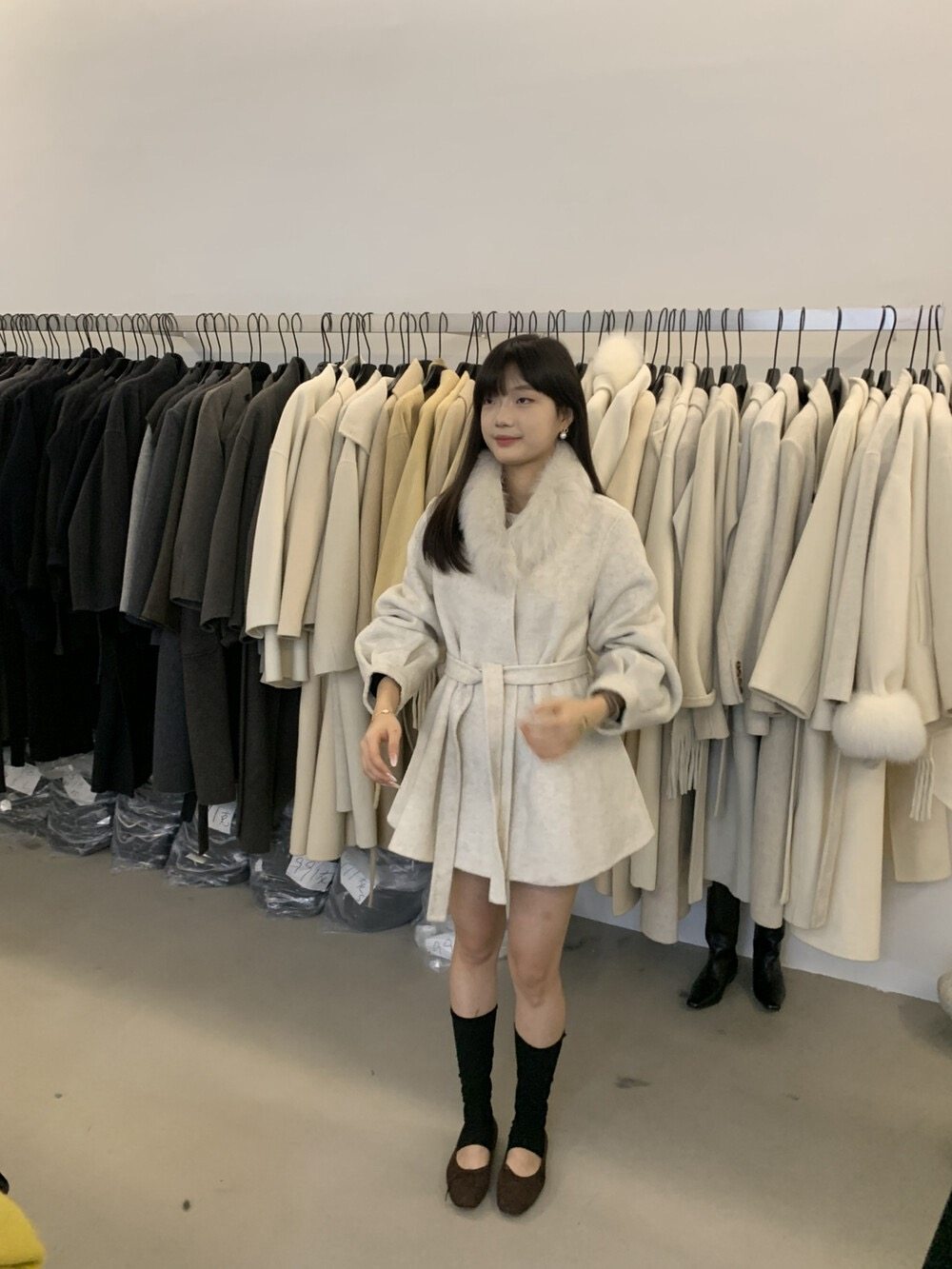 2025狐狸毛领双面羊毛大衣女秋冬短款小个子系带高级感羊毛外套,女装/女士精品,毛呢外套,淘宝优惠券,粉丝福利购,淘宝优惠卷