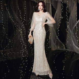 出租租赁晚礼服女新款高级感生日宴会气质高端轻奢小众订婚连衣裙