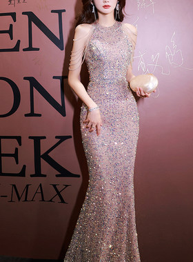 出租赁晚礼服女2025新款高端轻奢小众高级宴会订婚气质名媛鱼尾裙