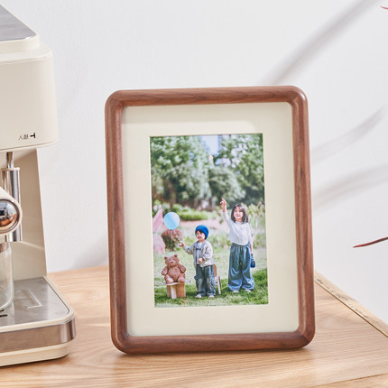 实木相框挂墙圆角情侣写真结婚摆台A4 68寸定制洗照片空框diy摆台