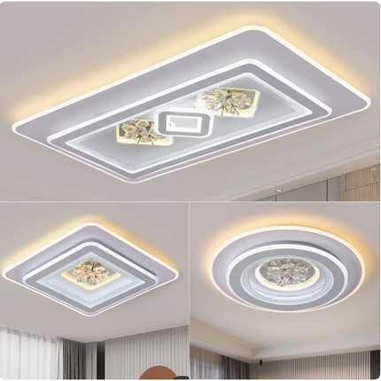 水晶客厅灯led吸顶灯现代简约大气大厅主灯创意房间餐厅卧室灯具