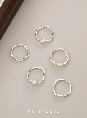 小碎银子施家珍珠戒指