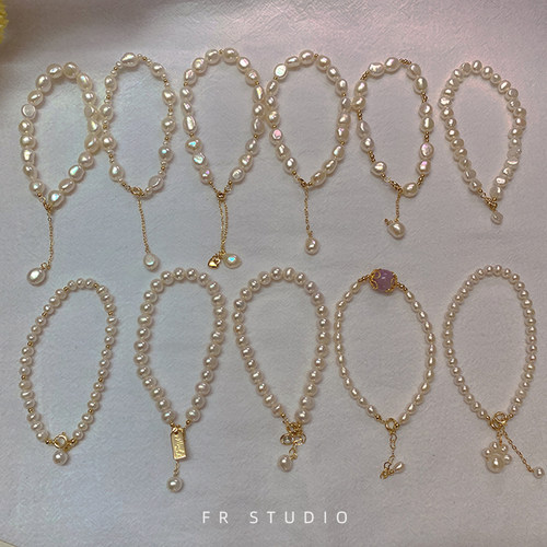 14k'包金巴洛克异形珍珠手链