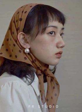 镇店之宝!日本经典棉花大珍珠耳环高级感法式复古耳钉蚊香盘耳夹