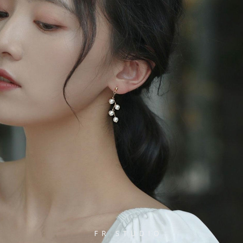 超仙树枝珍珠无痛蚊香盘耳夹无耳洞女高级感温柔长款流苏耳环耳饰,饰品/流行首饰/时尚饰品新,耳环,淘宝优惠券,粉丝福利购,淘宝优惠卷