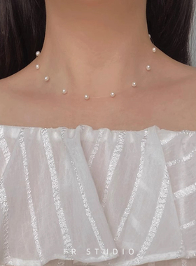 施家满天星珍珠项链女