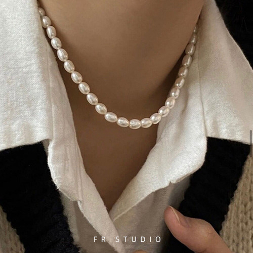 法式气质天然淡水米粒珍珠项链