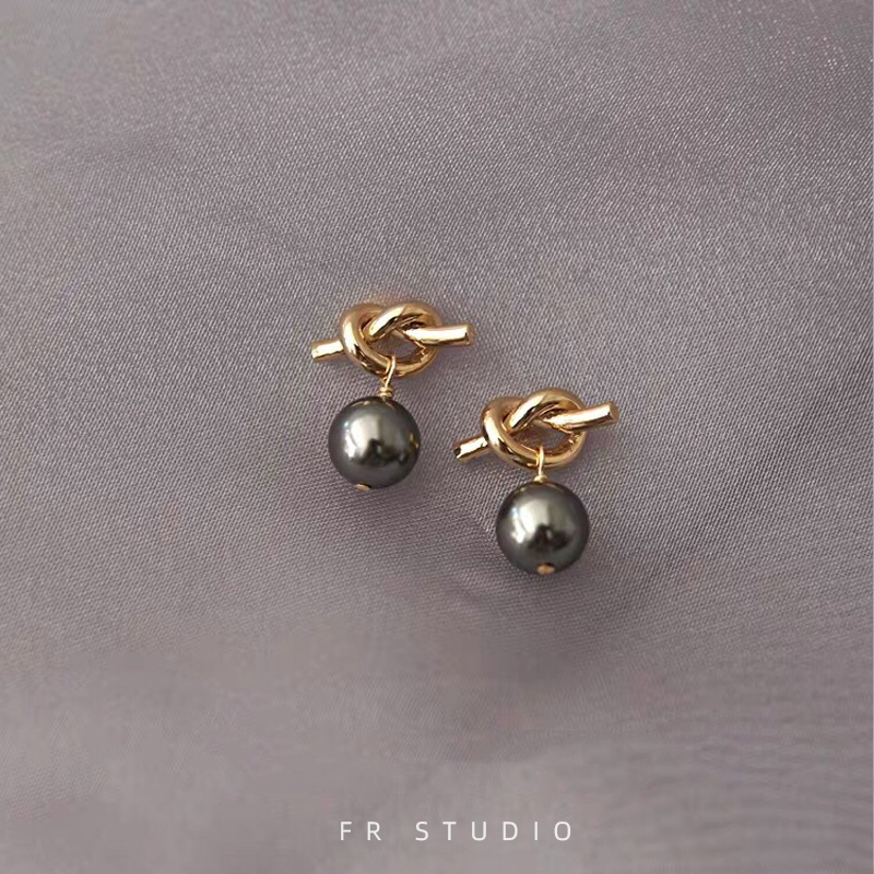 时尚高级感优雅个性打结耳钉耳夹