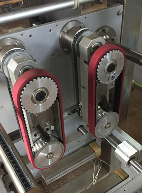 卧式包装机T10-560拉模同步带 一体硫化6mm红胶皮带56齿17和25宽