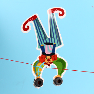 幼儿园科学实验器材重力实验科技小制作儿童手工材料小丑走钢丝