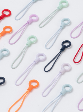 黑色圆圈小绳头手机挂绳配件小圈绳加粗厚细绳DIY挂链短绳吊绳csc