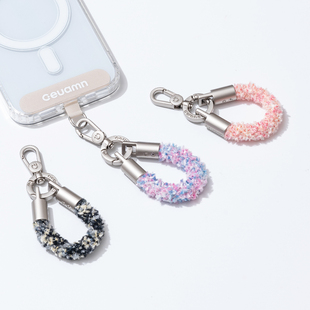 迷你手机短挂绳毛绒手指绳车钥匙扣环小挂饰男女时尚绳子防丢挂链