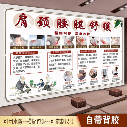 中医馆养生馆颈肩腰腿痛海报