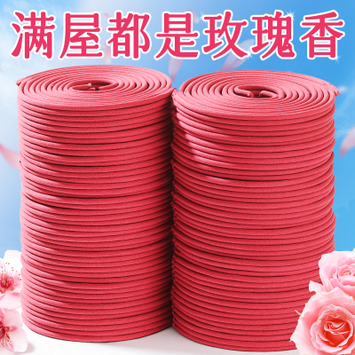 玫瑰花盘香香薰家用卧室内熏香房间除臭味持久留香净化空气去异味